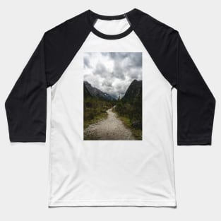 Track In between of Epic Mountains in New Zealand Baseball T-Shirt